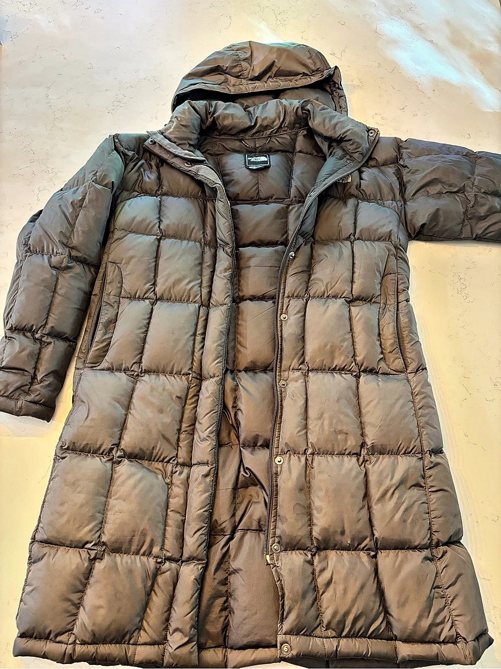 The North Face Metropolis Parka Women's Brown Hooded Puffer Size Medium